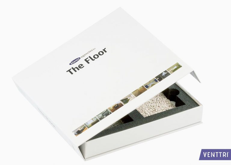 Presentation box covered with paper