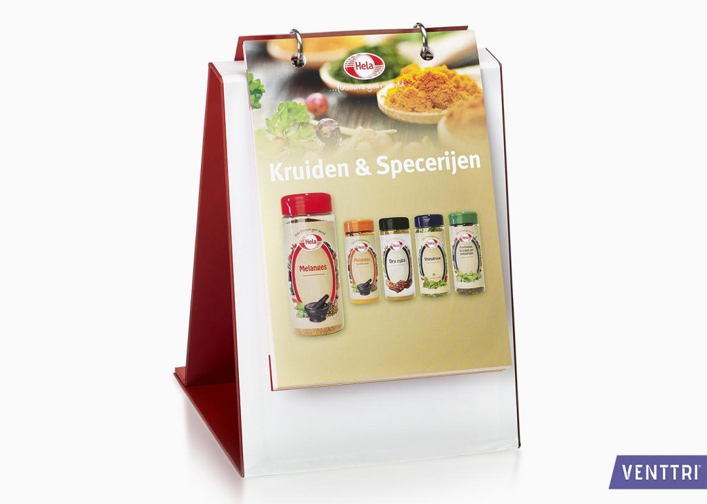 Fun table flip chart for recipes Venttri