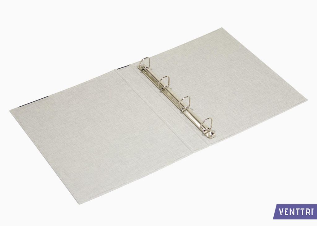 Luxury linen binder with logo Venttri
