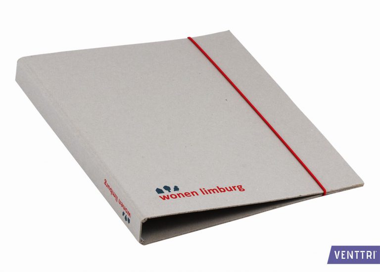 Natural cardboard binder with elastic fastener Venttri