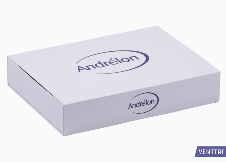 Presentation box covered with paper