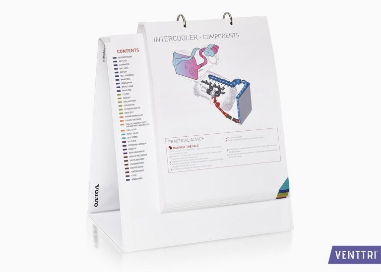 Table flip chart with clasp Venttri