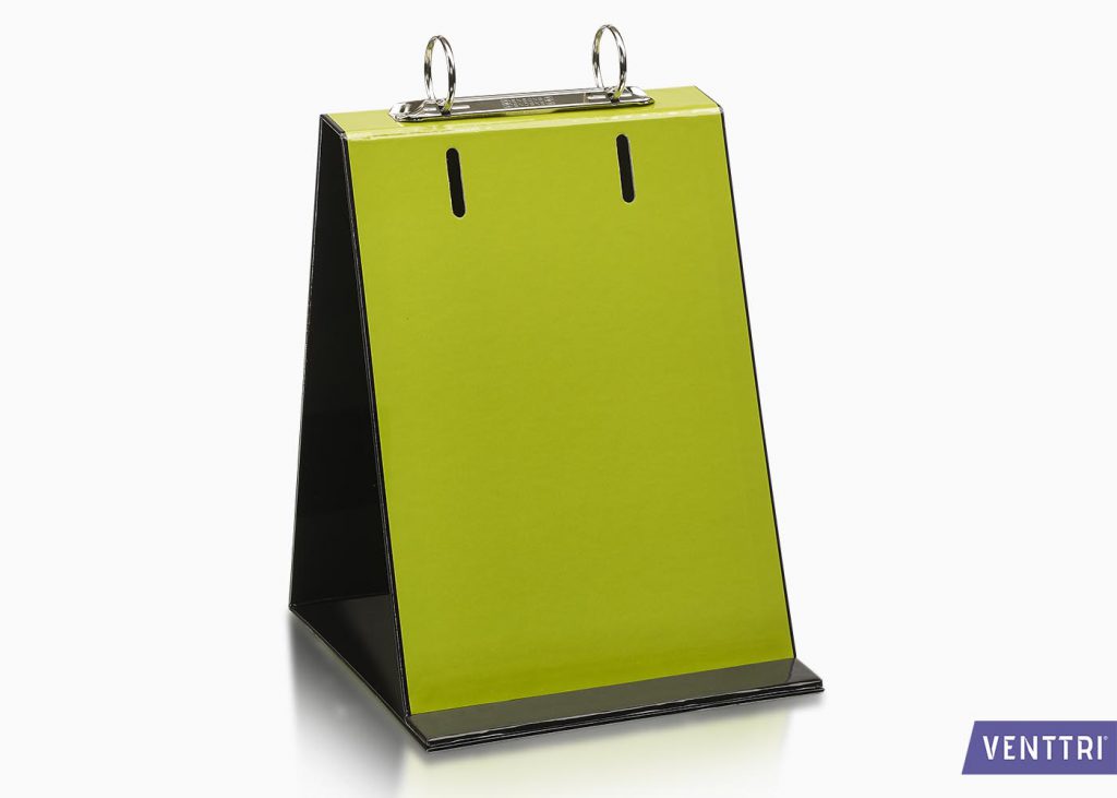 Table flip chart with block strip Venttri