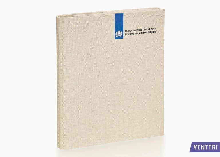 3-seitige Kondolenzmappe aus naturfarbenem Leinen