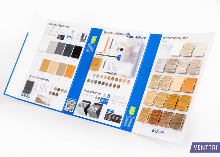 Tri-fold sample card