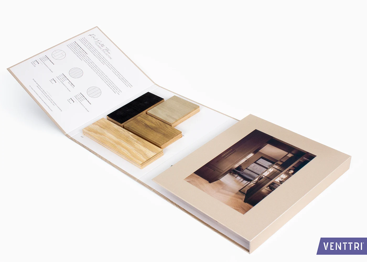 4-flap pearl linen folder